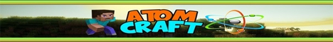 Баннер сервера Майнкрафт AtomCraft